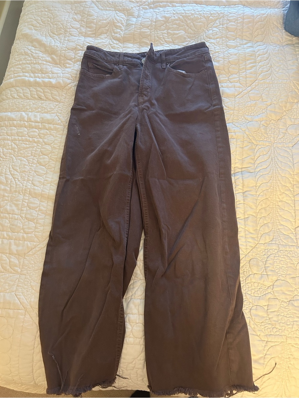 Old Navy Sky-Hi Wide Leg Pants in Brown